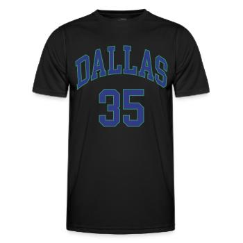 Dallas 35 - Men's Functional T-Shirt - black - Front - AI Model Male 178 dark (178cm)