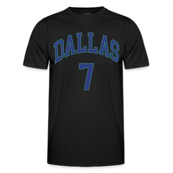 Dallas 7 - Men's Functional T-Shirt - black - Front - AI Model Male 178 dark (178cm)