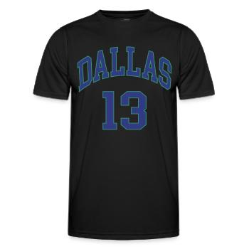 Dallas 13 - Men's Functional T-Shirt - black - Front - AI Model Male 178 dark (178cm)