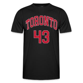 Toronto 43 - T-shirt sport Homme - noir - Devant - AI Model Male 178 dark (178cm)