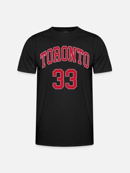 Toronto 33 - Männer Funktions-T-Shirt - Schwarz
