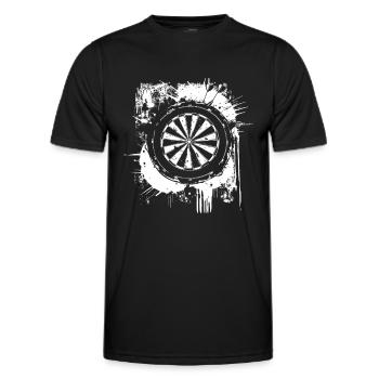 Dartboard Graffiti - Men's Functional T-Shirt - black - Front - AI Model Male 178 dark (178cm)