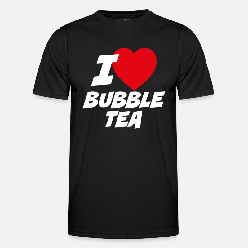 I Love Bubble Tea - Men's Functional T-Shirt - black