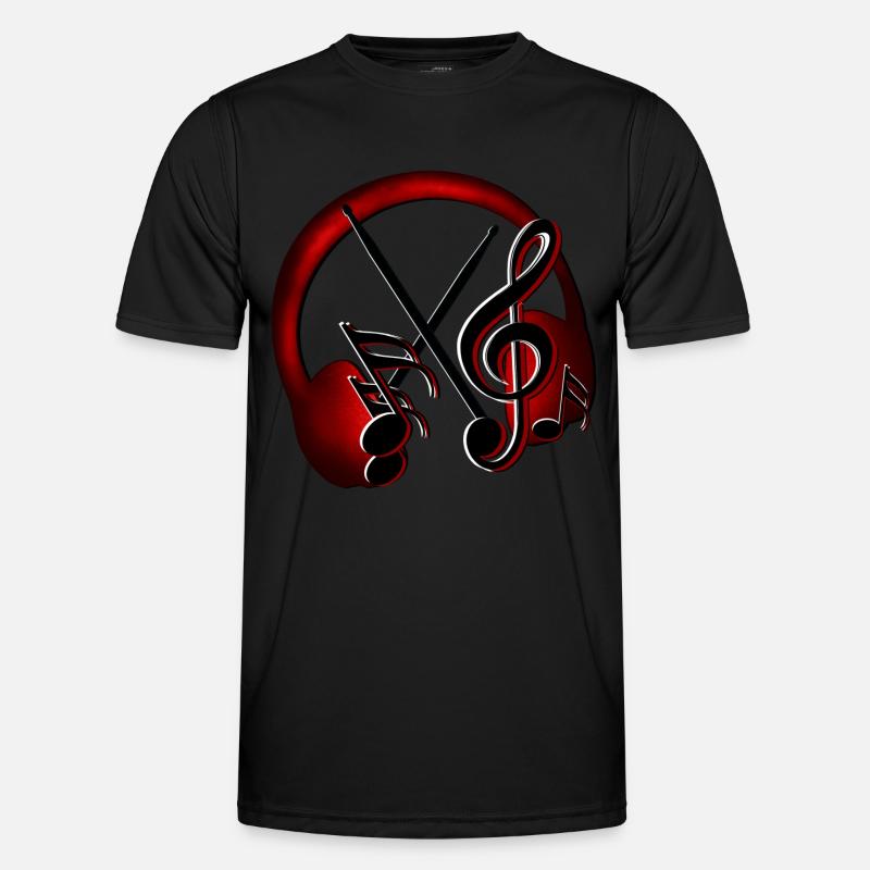 Kopfhörer Männer Funktions-T-Shirt