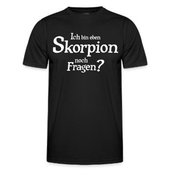 Sternzeichen Skorpion - Männer Funktions-T-Shirt - Schwarz - Vorne - AI Model Male 178 dark (178cm)