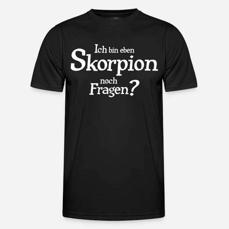 Sternzeichen Skorpion - Männer Funktions-T-Shirt - Schwarz