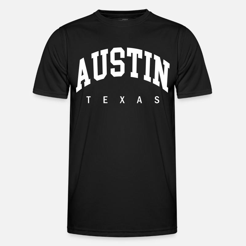Austin - Männer Funktions-T-Shirt - Schwarz