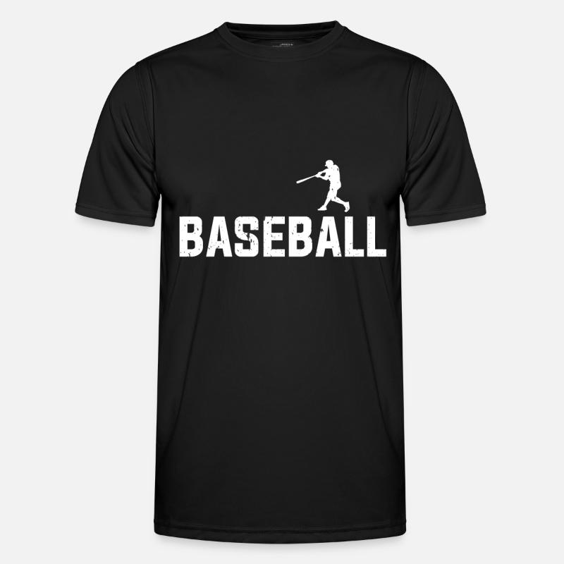 Baseball - Männer Funktions-T-Shirt - Schwarz