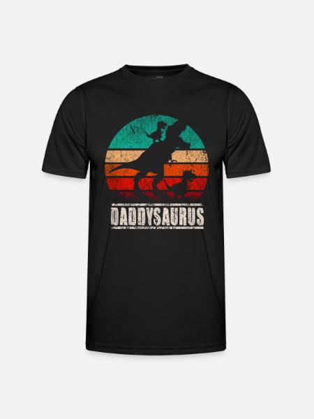 Daddysaurus - T-shirt sport Homme - noir
