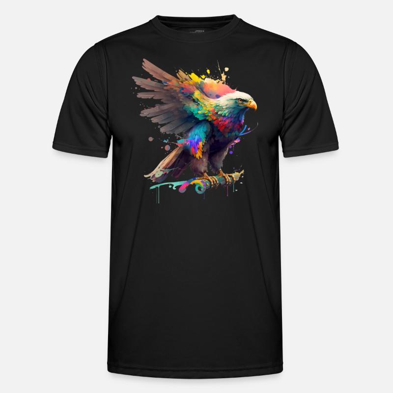 Regenbogen Adler ∞ Rainbow Eagle ∞ vauART Männer Funktions-T-Shirt