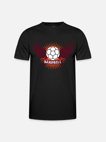 Handball Banner - Männer Funktions-T-Shirt - Schwarz