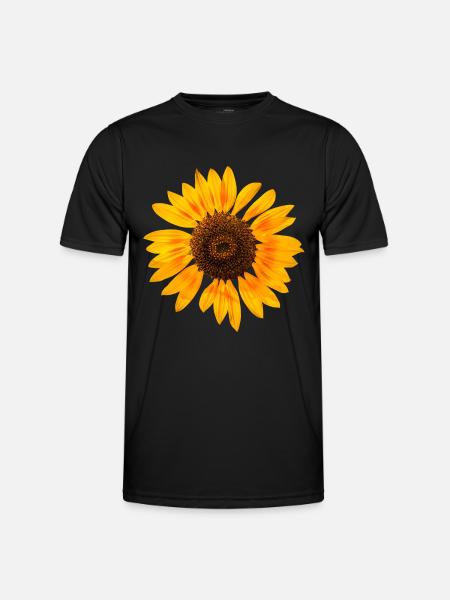 Sonnenblume - Männer Funktions-T-Shirt - Schwarz