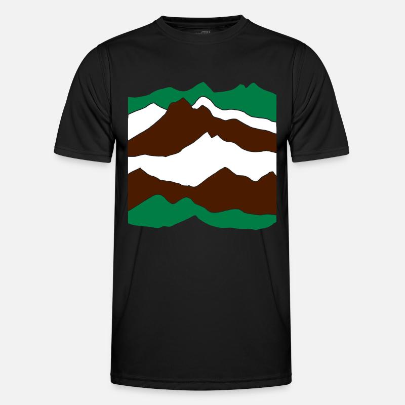 mountains - hill - nature - mount - Men's Functional T-Shirt - black