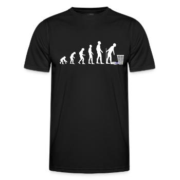 Collecting waste Protecting the environment - Men's Functional T-Shirt - black - Front - AI Model Male 178 dark (178cm)
