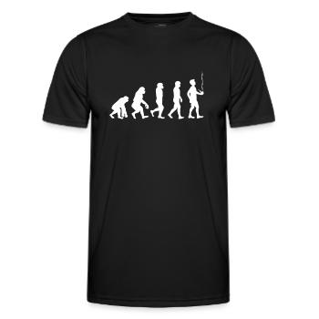 Mann mit Pfeife raucht Tabak - Männer Funktions-T-Shirt - Schwarz - Vorne - AI Model Male 178 dark (178cm)
