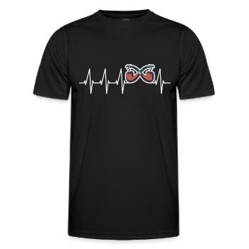 Pipe Heartbeat Pipe Smoker Gift - Men's Functional T-Shirt - black - Front - AI Model Male 178 dark (178cm)
