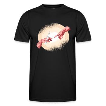 Chirurg - Männer Funktions-T-Shirt - Schwarz - Vorne - AI Model Male 178 dark (178cm)