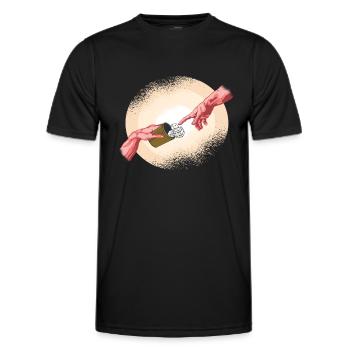 Schocken Shirt gesegnete Würfel Glück Knobeln - Männer Funktions-T-Shirt - Schwarz - Vorne - AI Model Male 178 dark (178cm)