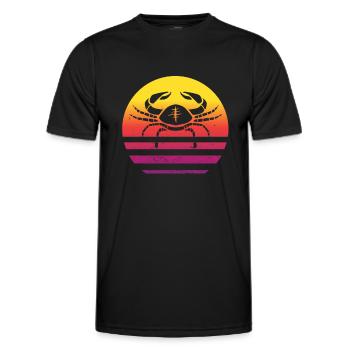 Zodiac sign Cancer - Men's Functional T-Shirt - black - Front - AI Model Male 178 dark (178cm)
