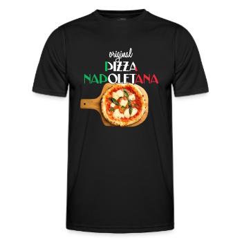 beste Pizza Margherita neapolitanische Pizza - Männer Funktions-T-Shirt - Schwarz - Vorne - AI Model Male 178 dark (178cm)