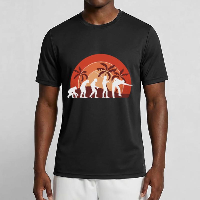 Pool Billard Retro Evolution Billard Pool Snooker Männer Funktions-T-Shirt