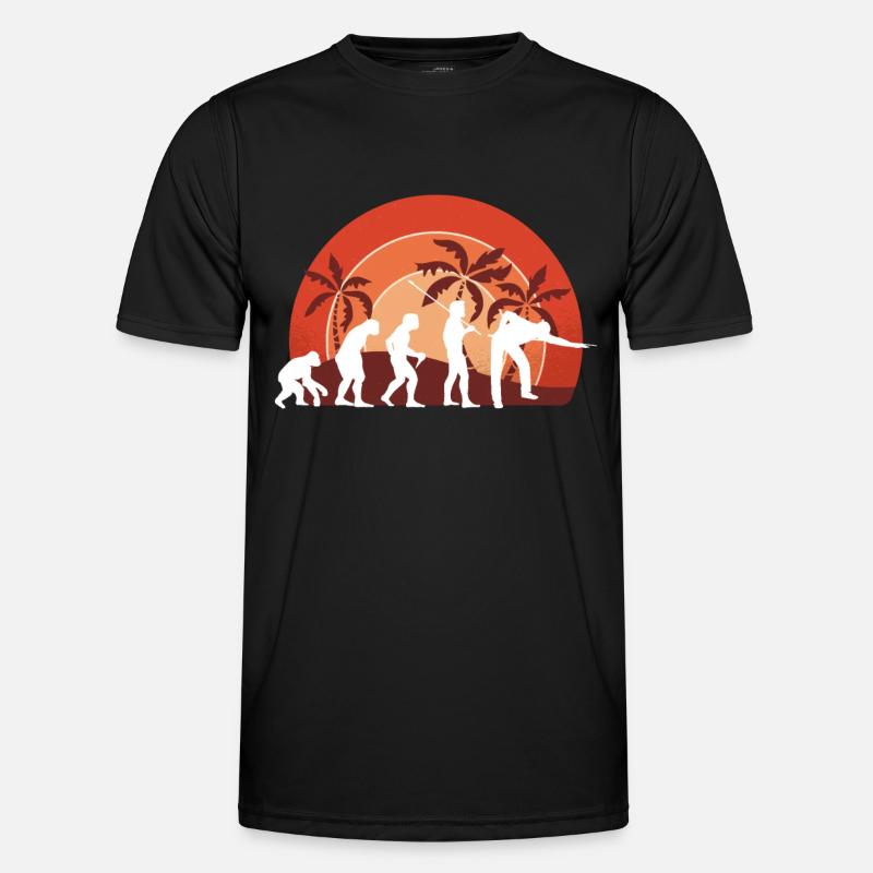 Pool Billard Retro Evolution Billard Pool Snooker Männer Funktions-T-Shirt