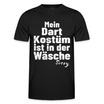 lustiges Dart Kostüm - Männer Funktions-T-Shirt - Schwarz - Vorne - AI Model Male 178 dark (178cm)