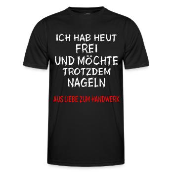 Handwerker DIY Reparatur Nageln Heimwerker - Männer Funktions-T-Shirt - Schwarz - Vorne - AI Model Male 178 dark (178cm)