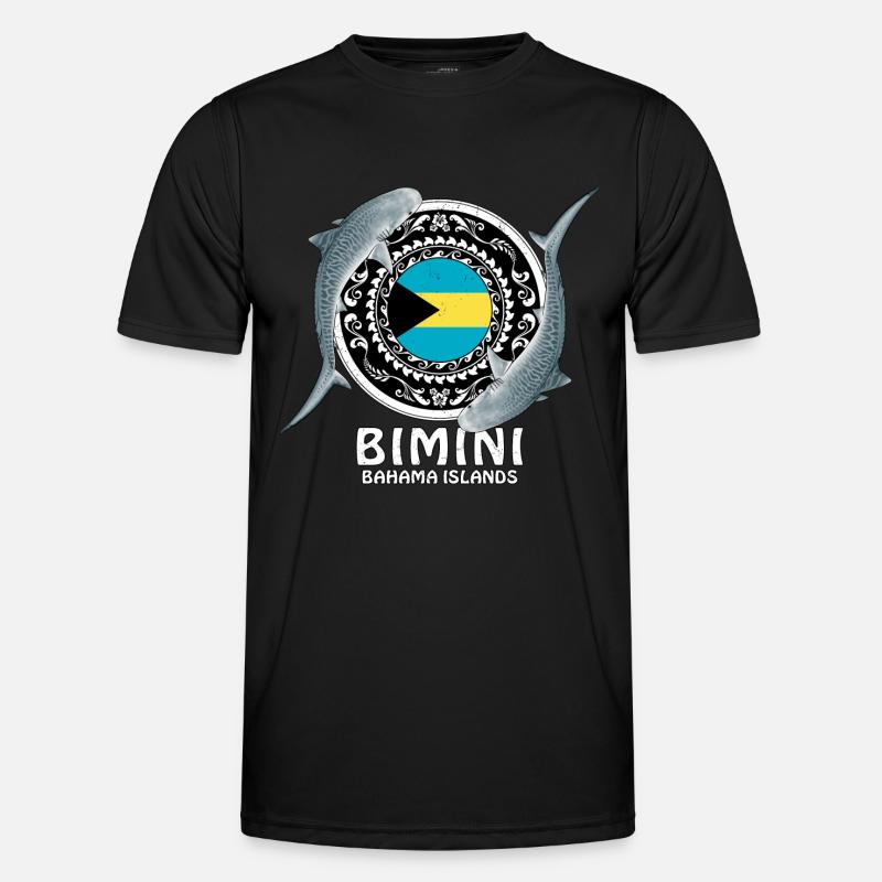 Bimini Bahamas - Männer Funktions-T-Shirt - Schwarz