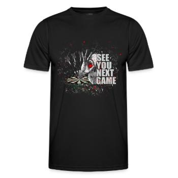 Dart Skull Motiv coole Grafik mehrfarbig mit Skull - Männer Funktions-T-Shirt - Schwarz - Vorne - AI Model Male 178 dark (178cm)