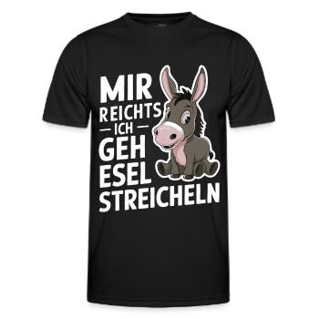 Esel Eselchen Maultier Muli - Männer Funktions-T-Shirt - Schwarz - Vorne - AI Model Male 178 dark (178cm)
