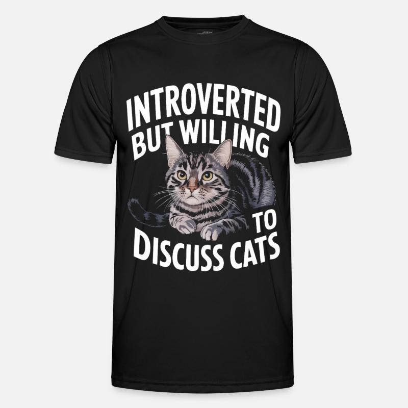 Introvert, antisocial, introvert - Men's Functional T-Shirt - black