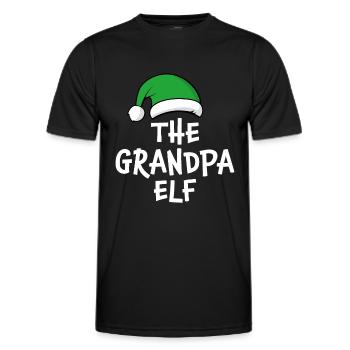 Der Opa Elf - Männer Funktions-T-Shirt - Schwarz - Vorne - AI Model Male 178 dark (178cm)