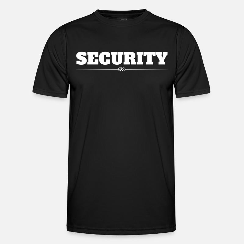 Security - Männer Funktions-T-Shirt - Schwarz