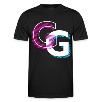 Graffiti G Design Geschenk - Männer Funktions-T-Shirt - Schwarz - Vorne - AI Model Male 178 dark (178cm)