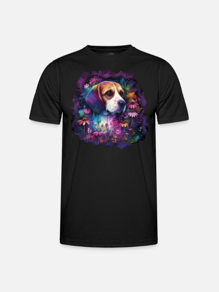 Beagle Beagle Motif Gift - Men's Functional T-Shirt - black