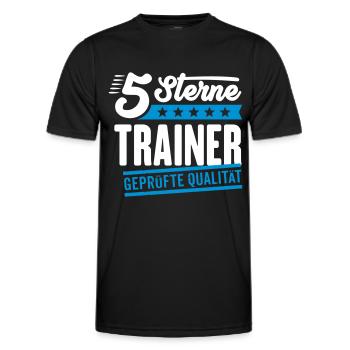 5Sterne Trainer - Männer Funktions-T-Shirt - Schwarz - Vorne - AI Model Male 178 dark (178cm)