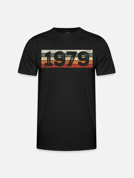 Jahrgang 1979 Retro 1979 Geburtstagsgeschenk - Männer Funktions-T-Shirt - Schwarz