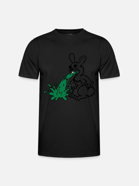 Bunny pukes - Men's Functional T-Shirt - black