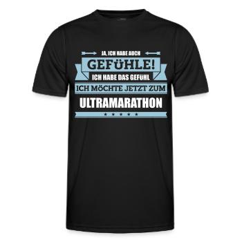 Lustiger Ultramarathon Spruch - Männer Funktions-T-Shirt - Schwarz - Vorne - AI Model Male 178 dark (178cm)