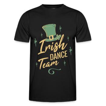 Irish Dance Team - Männer Funktions-T-Shirt - Schwarz - Vorne - AI Model Male 178 dark (178cm)