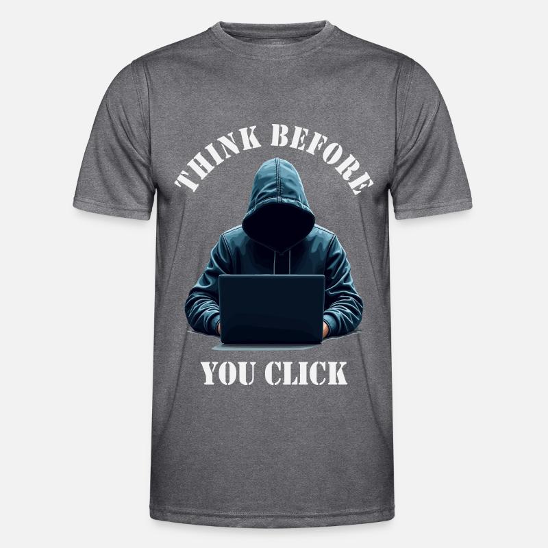 Think Before You Click - Cybersecurity Awareness Men's Functional T-Shirt