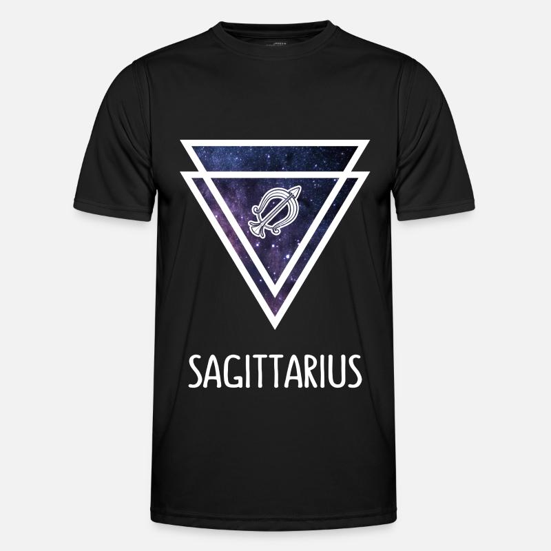Sternzeichen Sagittarius - Männer Funktions-T-Shirt - Schwarz