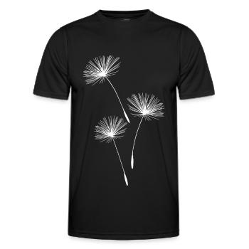 Pissenlit pissenlit fleurs - T-shirt sport Homme - noir - Devant - AI Model Male 178 dark (178cm)