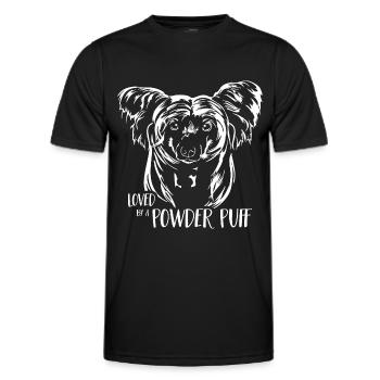 POWDER PUFF Dog Saying Dogs Saying Dogs - Men's Functional T-Shirt - black - Front - AI Model Male 178 dark (178cm)