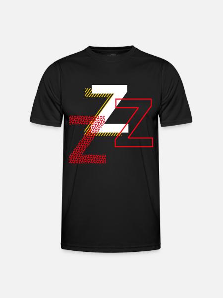 Alphabet Design Letter Z - Men's Functional T-Shirt - black