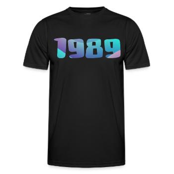 1989 Geburtstagsgeschenk Vintage 1989 Retro 1989 - Männer Funktions-T-Shirt - Schwarz - Vorne - AI Model Male 178 dark (178cm)