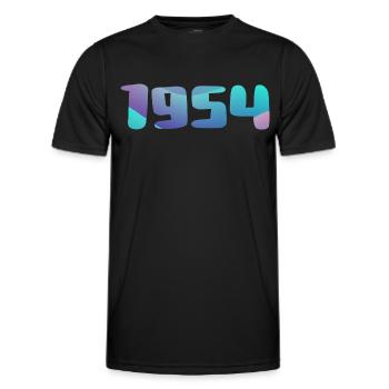1954 Geburtstagsgeschenk Vintage 1954 Retro 1954 - Männer Funktions-T-Shirt - Schwarz - Vorne - AI Model Male 178 dark (178cm)