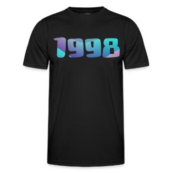 1998 Geburtstagsgeschenk Jahrgang 1998 Retro 1998 - Männer Funktions-T-Shirt - Schwarz - Vorne - AI Model Male 178 dark (178cm)