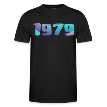 1979 Geburtstagsgeschenk Vintage 1979 Retro 1979 - Männer Funktions-T-Shirt - Schwarz - Vorne - AI Model Male 178 dark (178cm)